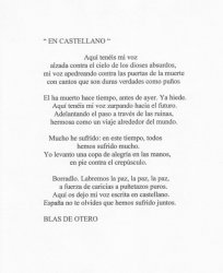 "EN CASTELLANO".- Blas de Otero